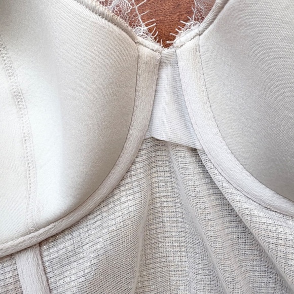 Victoria's Secret Dream Angels Long Line Bustier Bra 32DD Metallic/Silver - Picture 9 of 9